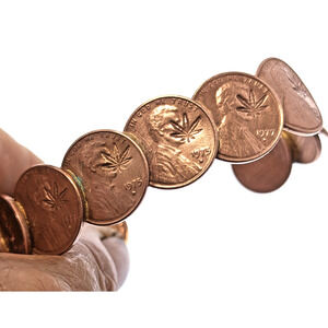 Wacky Weed Copper Penny Bracelets Small 9 Pennies 5.5"
